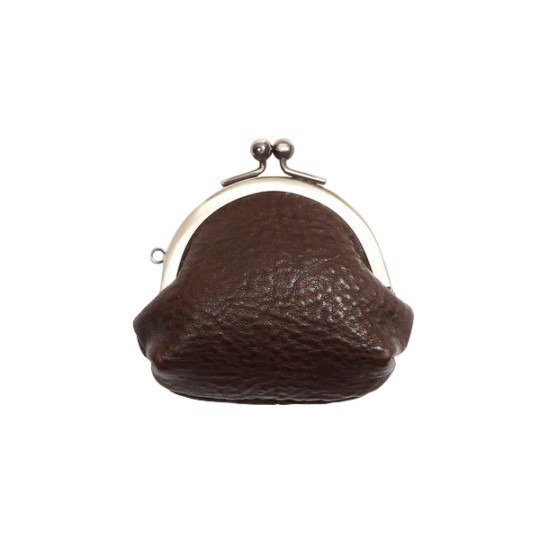 Ton Nume Mini Gamaguchi ‐ Mini porte-monnaie avec fermoir, cuir Oil Nume, Tsuchiya Kaban